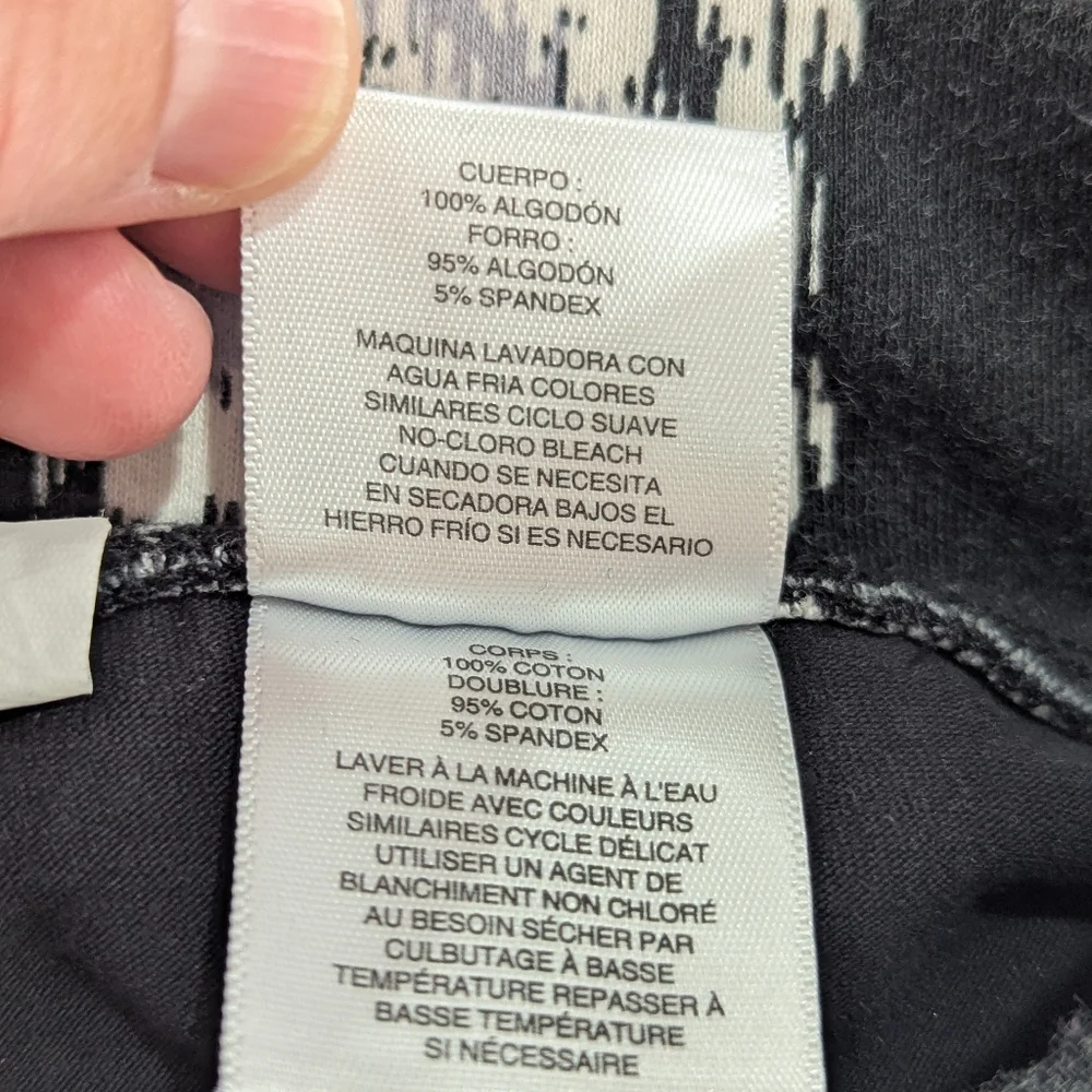 Jones New York Women’s Black White Pattern Cotton Skort Size XXL GUC - Picture 9 of 10